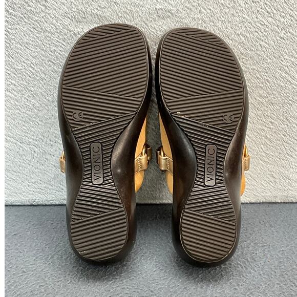 Vionic Tan Suede Leather Slip On Comfort Wedge Heel Clog Mule Women 6 - Picture 8 of 8